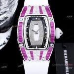  Swiss Grade Richard Mille Bust Down Lady RM7-1 Watch Pink&Clear Diamond 31mm